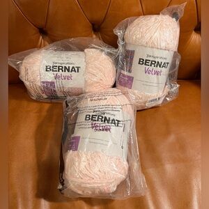 Bernat Velvet Yarn “Blush Pink” 10.5 oz 315 yds Yarnspirations Lot of 3 skeins
